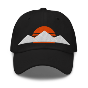 Golden Hour Embroidered Dad Hat, Black