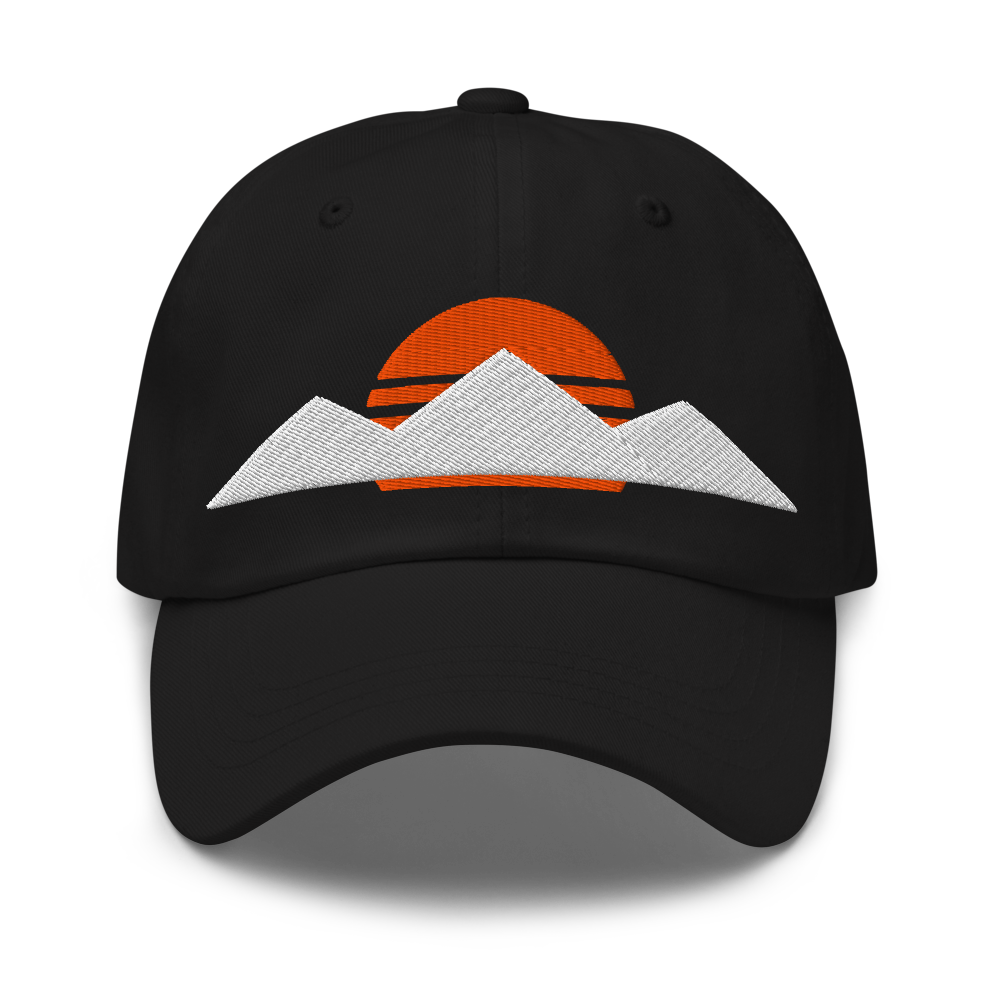 Golden Hour Embroidered Dad Hat, Black