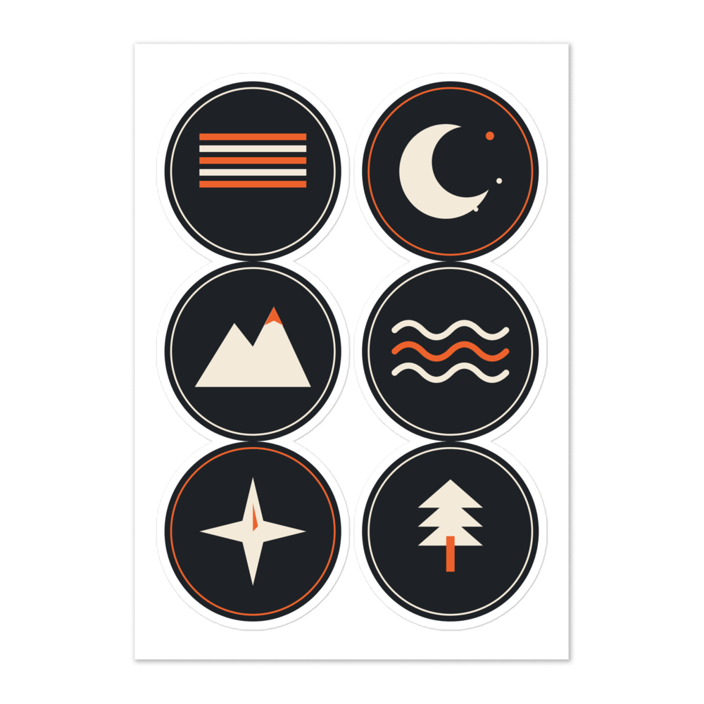 Trail Badges Sticker Sheet