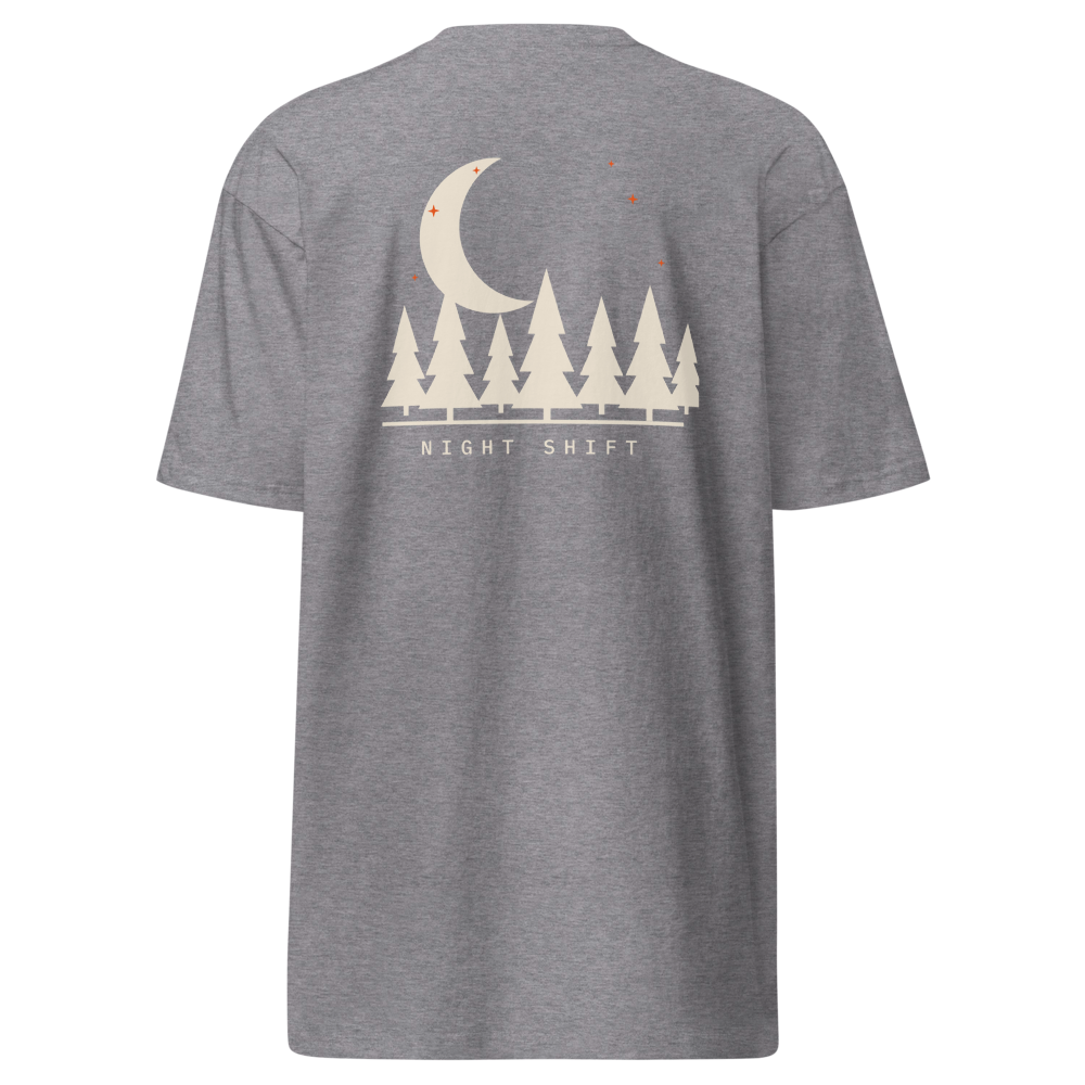 Night Shift Heavyweight Tee, Carbon Grey