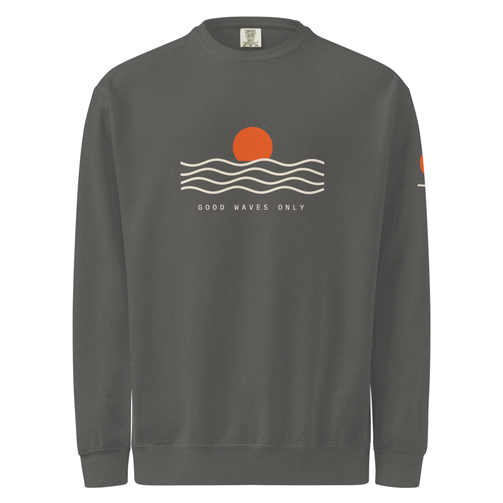 Good Waves Garment-Dyed Sweatshirt, Pepper - Image 2
