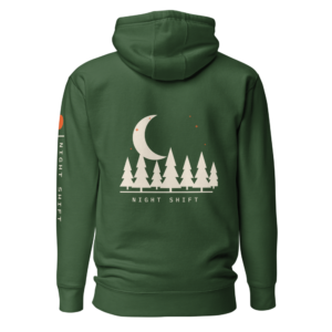 Night Shift Pullover Hoodie, Forest Green
