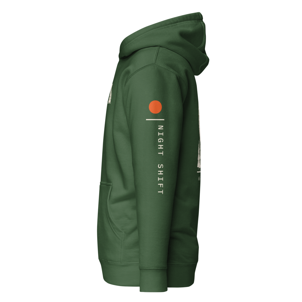 Night Shift Pullover Hoodie, Forest Green - Image 3