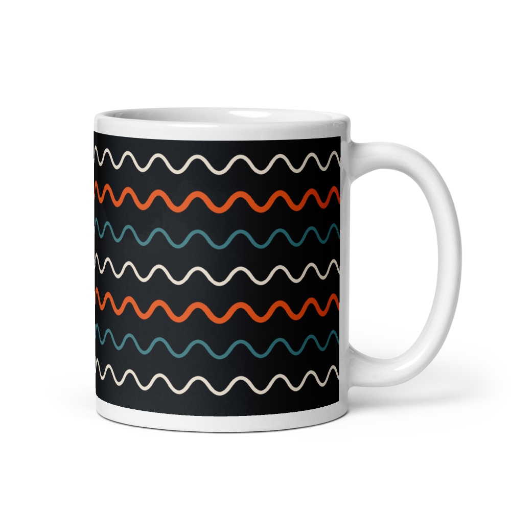 Wave Line Ceramic Mug